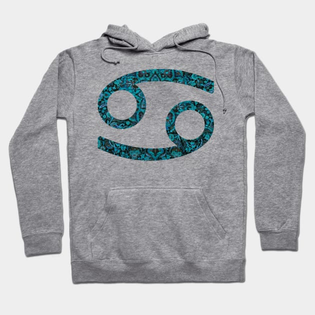 Cancer Paisley Zodiac Sign Hoodie by aterkaderk